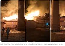 Santa Rita do Passa Quatro: Usina Santa Rita é atingida por incêndio durante a madrugada