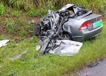 Pirassununga: acidente entre carro e caminhão mata motorista na SP-225 (Analândia/Pirassununga)