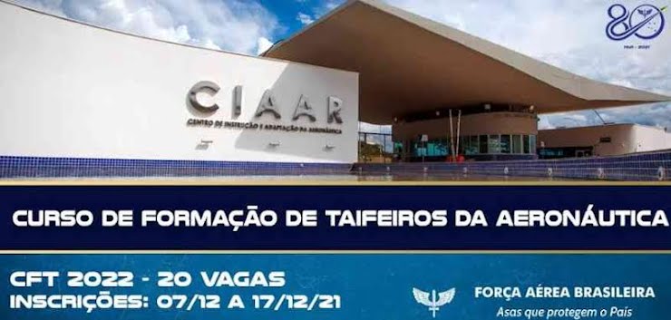 Concurso FAB abre vagas para o Curso de Forma o de Taifeiros da