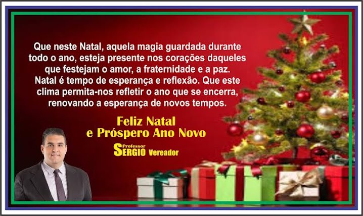 Mensagem de Natal e Ano Novo do vereador e presidente Lico de Doro