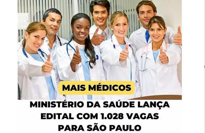 Ministério da Saúde lança edital para Programa Mais Médicos 1 028