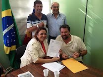 Prefeita Renata Braga recebe visita do deputado federal Carlos Sampaio