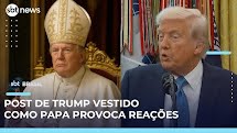 Donald Trump gera polêmica ao postar imagem de si mesmo como papa em rede social