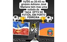 Porto Ferreira joga em casa nesta segunda-feira(16) pela 3ª Fase daTaça EPTV Central de Futsal 2022